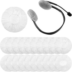 Elastische wegwerp hoofdtelefoon cover hoes  Wit