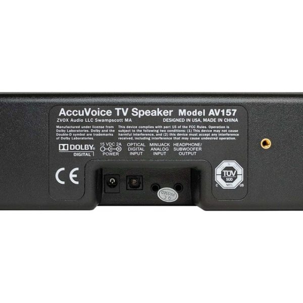 zvox slechthorenden soundbar av157