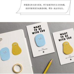 Sticky Notes Geel aardig maar beetje ongelukkig beestje