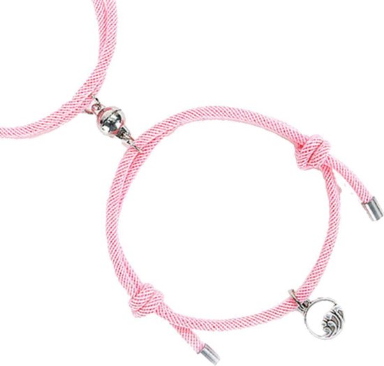 Vriendschapsarmbandjes ‘Pretty in Pink’ – Set van 2 Armbandjes - Afbeelding 3