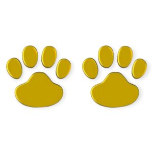 auto sticker honden pootjes goud