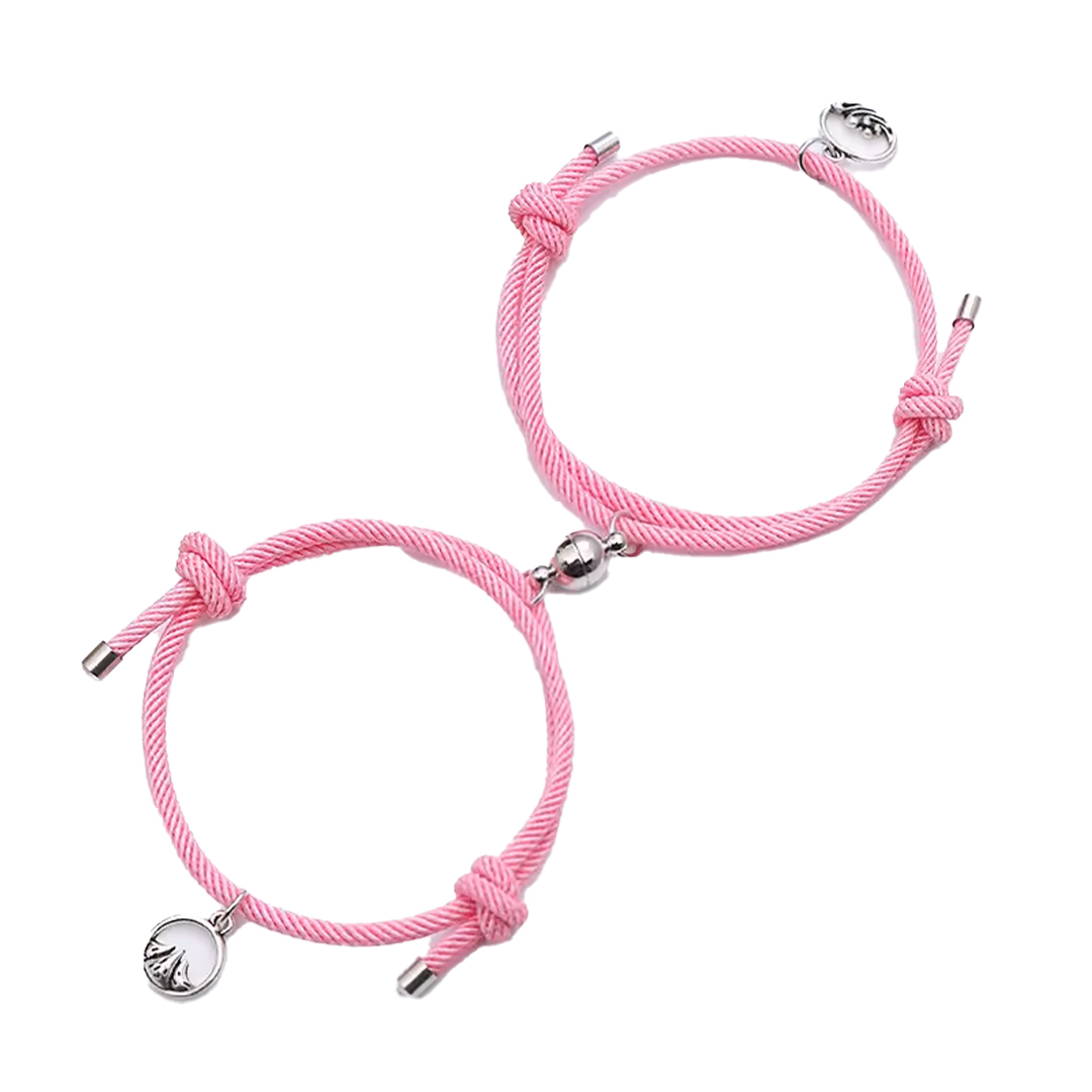 Vriendschapsarmbandjes ‘Pretty in Pink’ – Set van 2 Armbandjes