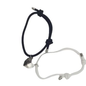 Pulseiras de amizade 'Black or White' - Conjunto de 2 pulseiras