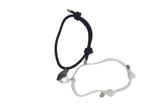Vriendschapsarmbandjes 'Black or White' - Set van 2 Armbandjes