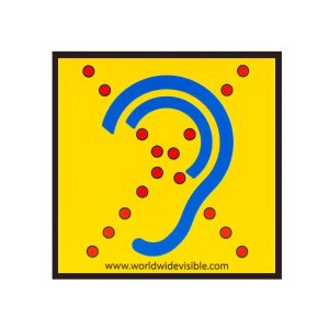 Limited hearing Strijkbadge 11 cm  x 11 cm