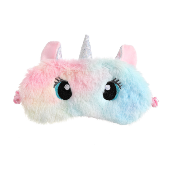 Kinder slaapmasker regenboog Eenhoorn met oogjes