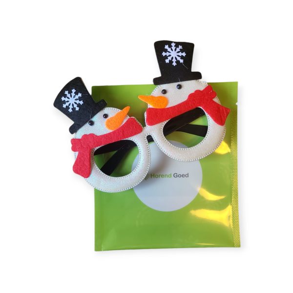 Kerstbril met sneeuwpoppen - Afbeelding 2