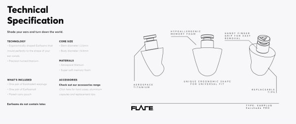 Flare Audio Earplugs Earshade Postbox Red - Afbeelding 2