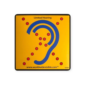 limited hearing magneet sticker reflecterend 110 x 110 mm