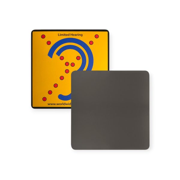 limited hearing magneet sticker reflecterend 110 x 110 mm